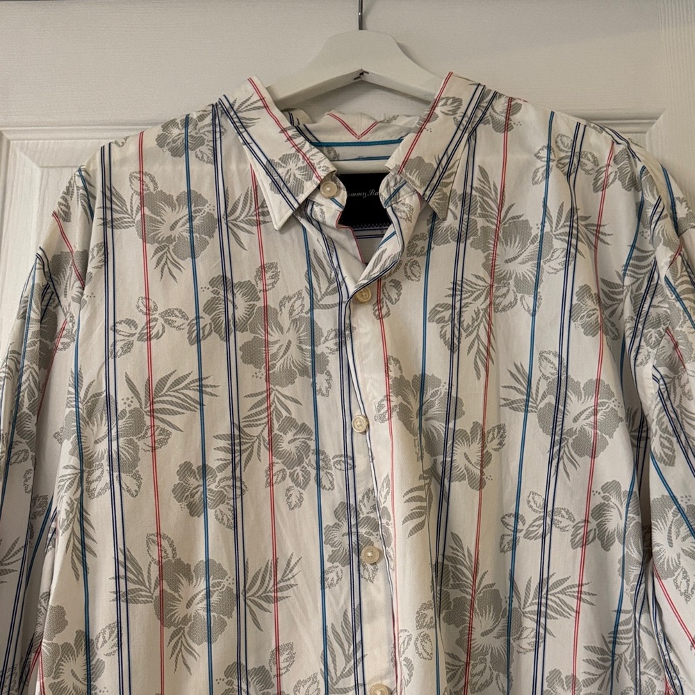 Tommy Bahama Floral Striped Men's Shirt